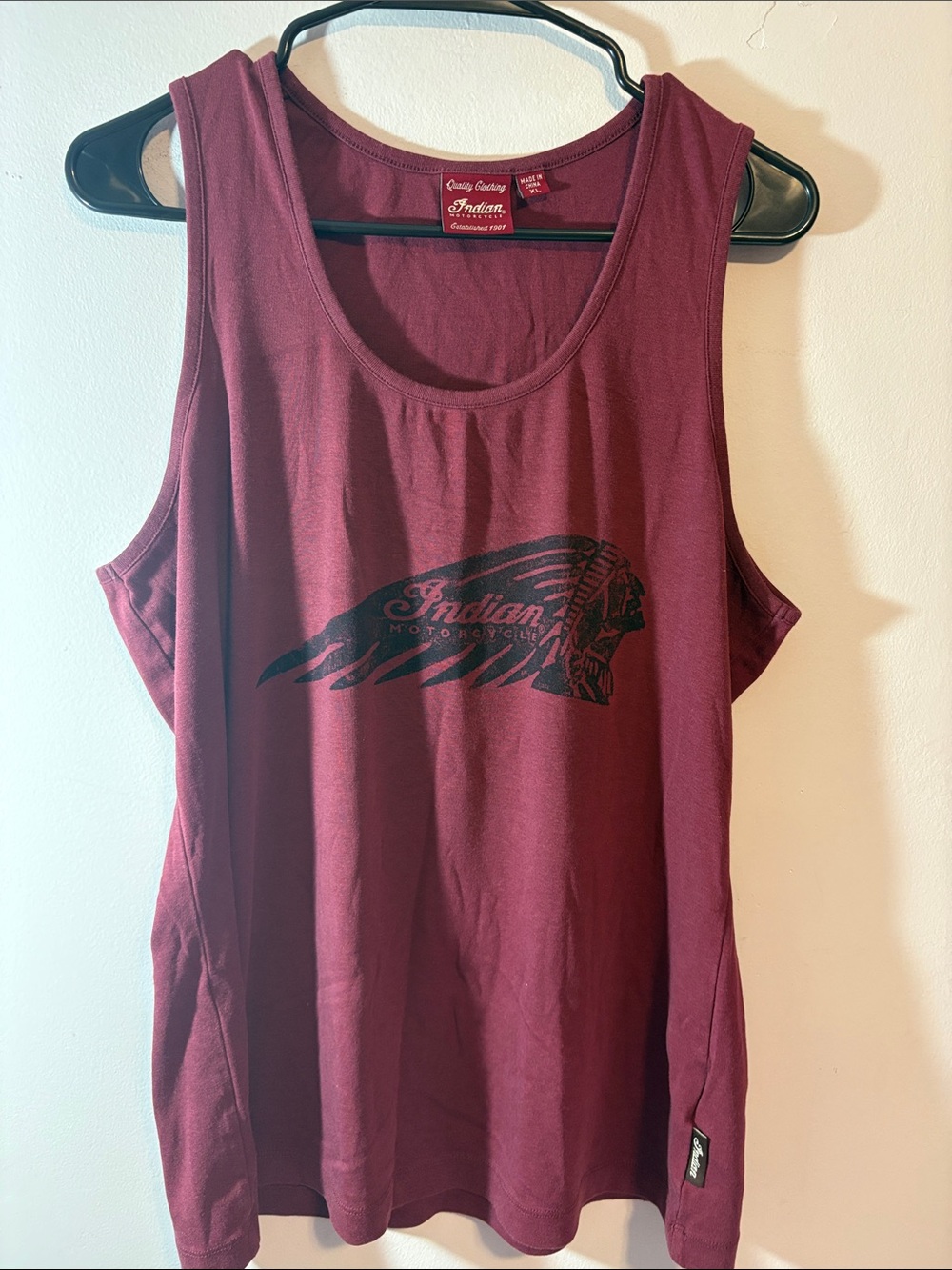 Indian Motorcycle Maroon Graphic Tank Top